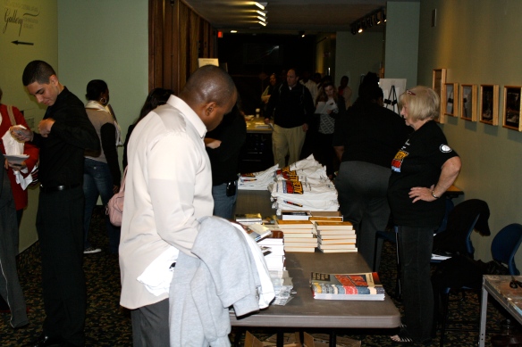 Competing students were given shirts, poetry books, CDs, and other giveaways provided by our gracious sponsors.