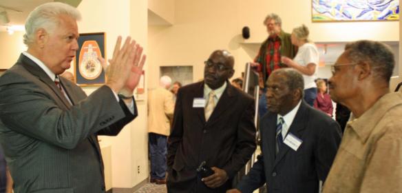 Florida Secretary of State Ken Detzner with members of the Florida Highwaymen during the February 5 event at the Museum of Florida History.