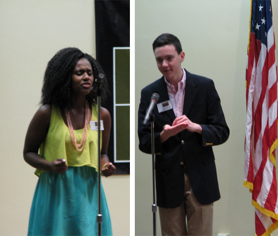 Honorable mentions were awarded to Desirae Lee (left), a senior at Stanton Prepatory School in Duval County and Baxter Murrell (right), a sophomore at Winter Park High School in Orange County.